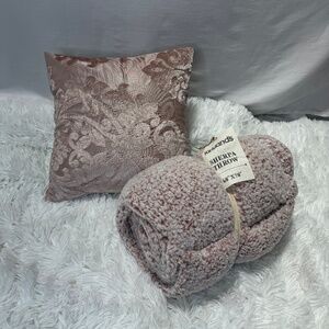 Light Pink Pillow and BRAND NEW Throw